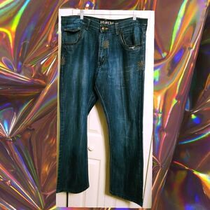 Men's Bootleg Jeans Size 38" x 32" Very Unique